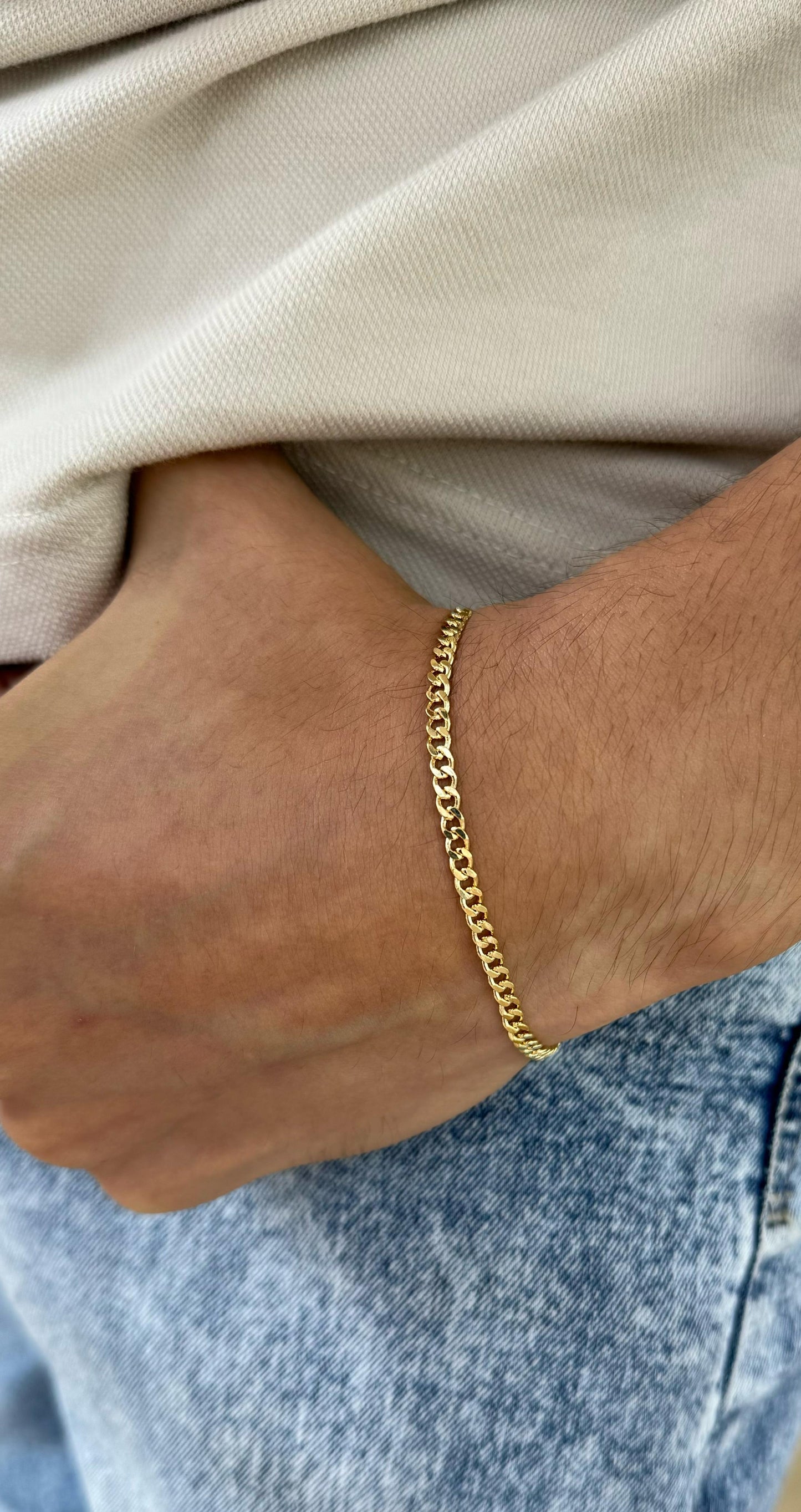 REF 103 PULSERA CUBANA 20CM 3MM DE