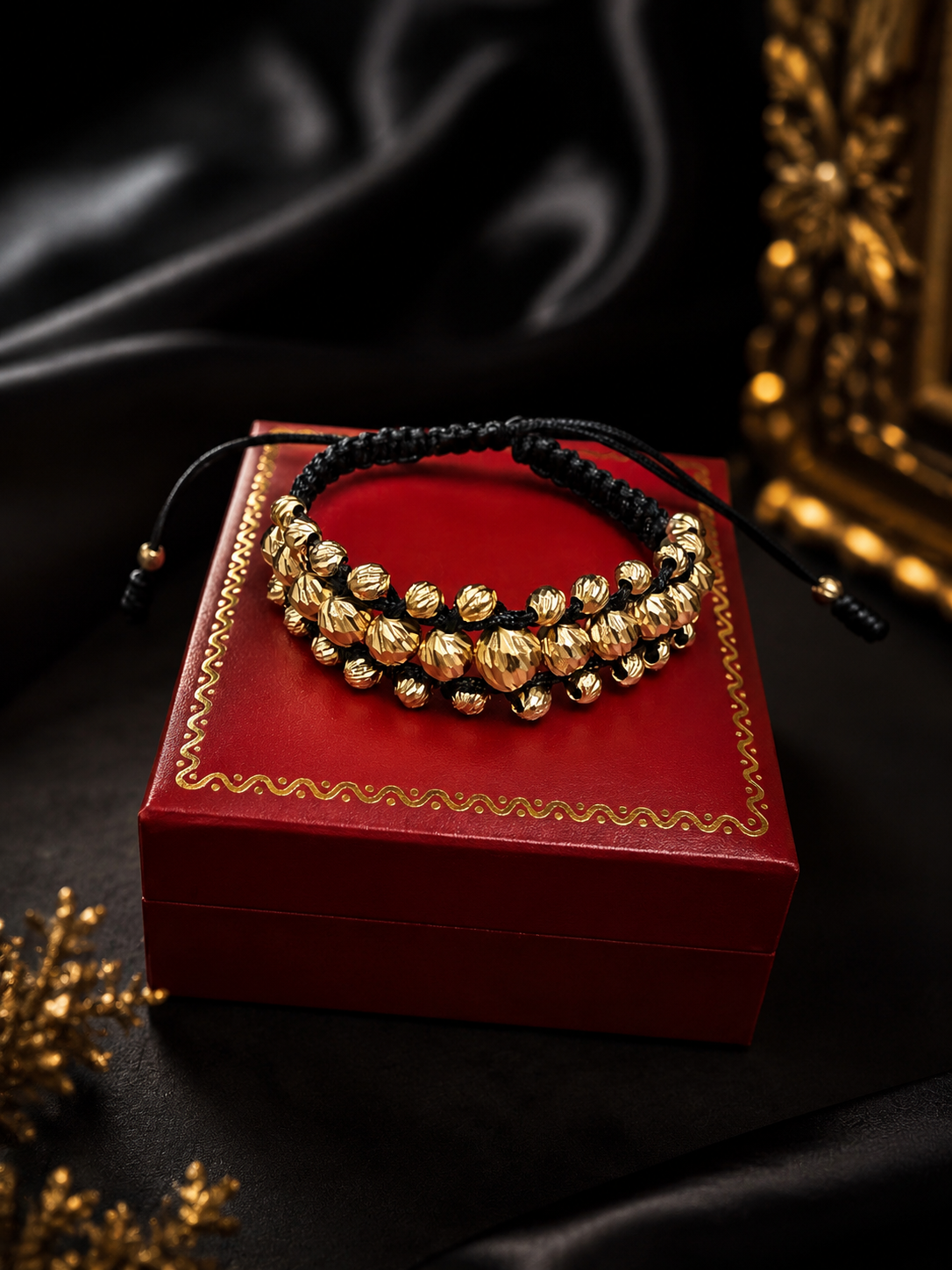 PULSERA 3 CARRILES CON BALIN DIAMANTADO