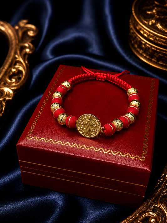 PULSERA SAN JUDAS PROTECCION NEOPRENO ARGOLLADO CON BALIN FUSCO