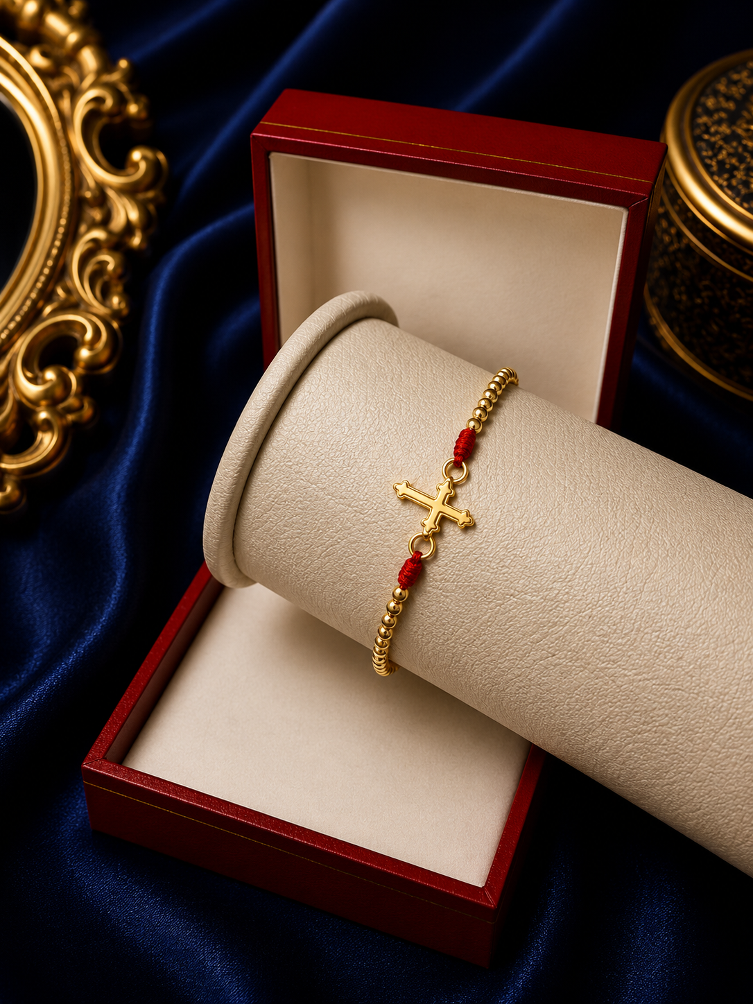 PULSERA BALIN LISO CONTINUO DIJE CRUZ