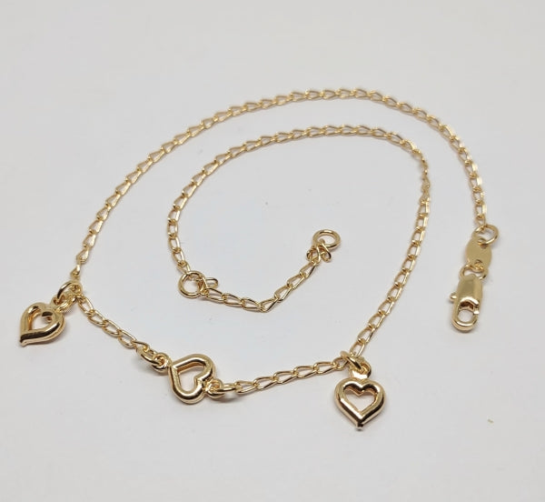 TOBILLERA 3 CORAZONES Ref. TMC0001