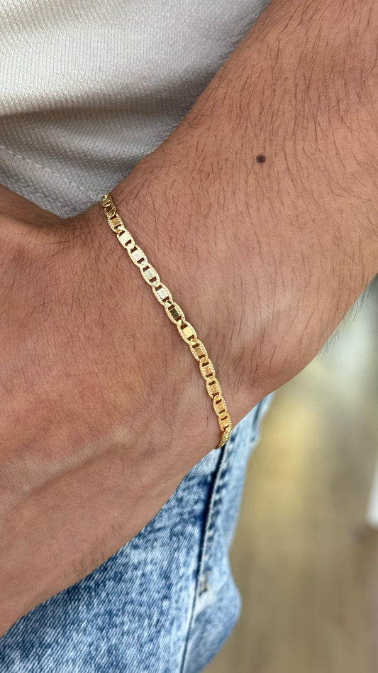 REF 340 PULSERA ESPEJO BORDADE TROQUELADO 3MM 18CM