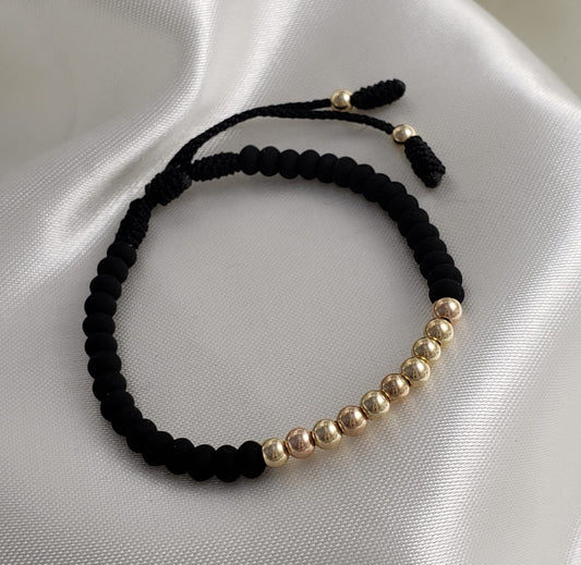 Brazalete Balin #4 dorado y rosado